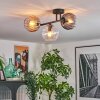 Koyoto lampa sufitowa, kula świetlna bursztynowy, przezroczysty, przydymiony, 3-punktowe