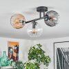Koyoto lampa sufitowa, kula świetlna bursztynowy, przezroczysty, przydymiony, 3-punktowe
