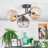 Koyoto lampa sufitowa, kula świetlna bursztynowy, przezroczysty, przydymiony, 3-punktowe