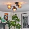 Koyoto lampa sufitowa, kula świetlna bursztynowy, przezroczysty, przydymiony, 3-punktowe