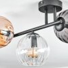 Koyoto lampa sufitowa, kula świetlna bursztynowy, przezroczysty, przydymiony, 3-punktowe