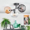 Koyoto lampa sufitowa, kula świetlna bursztynowy, przezroczysty, przydymiony, 3-punktowe