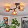 Koyoto lampa sufitowa, kula świetlna bursztynowy, 3-punktowe