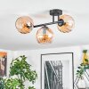 Koyoto lampa sufitowa, kula świetlna bursztynowy, 3-punktowe