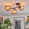 Koyoto lampa sufitowa, kula świetlna bursztynowy, 3-punktowe