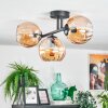 Koyoto lampa sufitowa, kula świetlna bursztynowy, 3-punktowe