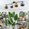 Koyoto lampa sufitowa, kula świetlna niebeieski, zielony, przezroczysty, miedziany, 4-punktowe