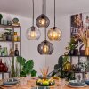 Koyoto lampa wisząca, kula świetlna, lampa wisząca bursztynowy, przezroczysty, przydymiony, 4-punktowe