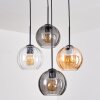Koyoto lampa wisząca, kula świetlna, lampa wisząca bursztynowy, przezroczysty, przydymiony, 4-punktowe