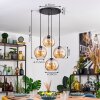 Koyoto lampa wisząca, kula świetlna, lampa wisząca bursztynowy, 4-punktowe