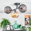 Koyoto lampa sufitowa, kula świetlna bursztynowy, przydymiony, 3-punktowe