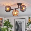 Koyoto lampa sufitowa, kula świetlna bursztynowy, przydymiony, 3-punktowe