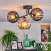 Koyoto lampa sufitowa, kula świetlna bursztynowy, przydymiony, 3-punktowe