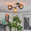 Koyoto lampa sufitowa, kula świetlna bursztynowy, przydymiony, 3-punktowe