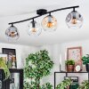Ripoll lampa sufitowa, kula świetlna bursztynowy, przezroczysty, przydymiony, 4-punktowe