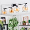 Ripoll lampa sufitowa, kula świetlna bursztynowy, 4-punktowe