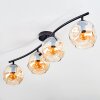 Ripoll lampa sufitowa, kula świetlna bursztynowy, 4-punktowe