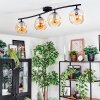 Ripoll lampa sufitowa, kula świetlna bursztynowy, 4-punktowe