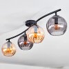 Koyoto lampa sufitowa, kula świetlna bursztynowy, przydymiony, 4-punktowe