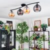 Koyoto lampa sufitowa, kula świetlna bursztynowy, przydymiony, 4-punktowe