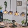 Koyoto lampa wisząca, kula świetlna, lampa wisząca bursztynowy, przezroczysty, przydymiony, 4-punktowe