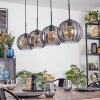 Koyoto lampa wisząca, kula świetlna, lampa wisząca przydymiony, 4-punktowe
