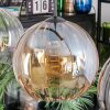 Koyoto lampa wisząca, kula świetlna, lampa wisząca bursztynowy, przezroczysty, przydymiony, 4-punktowe