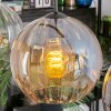 Koyoto lampa wisząca, kula świetlna, lampa wisząca bursztynowy, przezroczysty, przydymiony, 4-punktowe