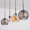 Koyoto lampa wisząca, kula świetlna, lampa wisząca bursztynowy, przezroczysty, przydymiony, 4-punktowe