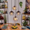 Koyoto lampa wisząca, kula świetlna, lampa wisząca bursztynowy, przezroczysty, przydymiony, 4-punktowe