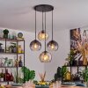 Koyoto lampa wisząca, kula świetlna, lampa wisząca bursztynowy, przezroczysty, przydymiony, 4-punktowe
