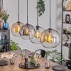 Koyoto lampa wisząca, kula świetlna, lampa wisząca bursztynowy, przezroczysty, przydymiony, 4-punktowe