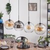 Koyoto lampa wisząca, kula świetlna, lampa wisząca bursztynowy, przezroczysty, przydymiony, 4-punktowe
