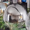 Koyoto lampa wisząca, kula świetlna, lampa wisząca bursztynowy, przezroczysty, przydymiony, 4-punktowe
