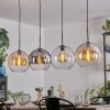 Koyoto lampa wisząca, kula świetlna, lampa wisząca bursztynowy, przezroczysty, przydymiony, 4-punktowe