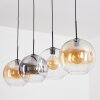 Koyoto lampa wisząca, kula świetlna, lampa wisząca bursztynowy, przezroczysty, przydymiony, 4-punktowe