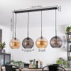 Koyoto lampa wisząca, kula świetlna, lampa wisząca bursztynowy, przydymiony, 4-punktowe