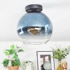 Koyoto lampa sufitowa, kula świetlna 25 cm niebeieski, przezroczysty, 1-punktowy