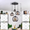 Koyoto lampa wisząca, kula świetlna, lampa wisząca 30 cm przydymiony, 4-punktowe