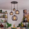 Koyoto lampa wisząca, kula świetlna, lampa wisząca 30 cm przydymiony, 4-punktowe