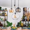 Koyoto lampa wisząca, kula świetlna, lampa wisząca bursztynowy, przezroczysty, przydymiony, 4-punktowe