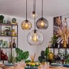 Koyoto lampa wisząca, kula świetlna, lampa wisząca bursztynowy, przezroczysty, przydymiony, 4-punktowe