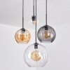 Koyoto lampa wisząca, kula świetlna, lampa wisząca bursztynowy, przezroczysty, przydymiony, 4-punktowe