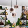 Lauden lampa wisząca, lampa wisząca przezroczysty, miedziany, 3-punktowe