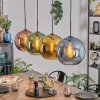 Koyoto lampa wisząca, kula świetlna, lampa wisząca niebeieski, złoty, zielony, miedziany, 4-punktowe
