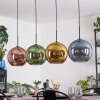 Koyoto lampa wisząca, kula świetlna, lampa wisząca niebeieski, złoty, zielony, miedziany, 4-punktowe