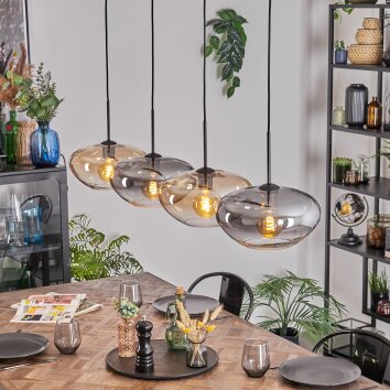 Mertola lampa wisząca, lampa wisząca bursztynowy, przezroczysty, przydymiony, 4-punktowe