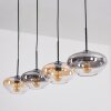 Mertola Lampa wisząca, Lampa wisząca W kolorze bursztynu, Przezroczysty, Przydymiony, 4-punktowe