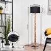 Bassagoda lampa stojąca kolory naturalne, czarny, 1-punktowy