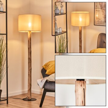 Bassagoda lampa stojąca kolory naturalne, czarny, 1-punktowy